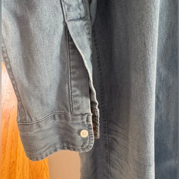 Frank & Eileen Mary shirt dress in vintage stonewashed indigo denim. Size Large. - Picture 10 of 10